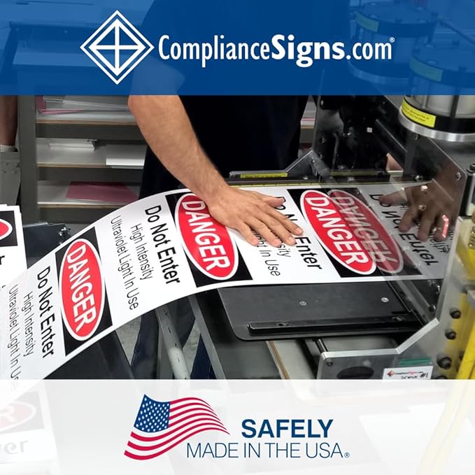 ComplianceSigns.com DANGER High Voltage 480 Volts OSHA Safety Label Decal, 5x3.5 in. 4-Pack Vinyl for Electrical, Made in USA