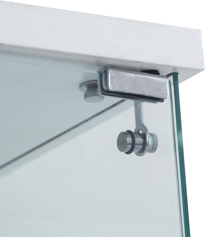 Yoluckea 4 Shelves Glass Display Cabinet Extra Large, Floor Standing Clear Glass Curio Cabinet Collection Display Case for Living Room Bedroom 66.14” x 47.64” x 14.57” White