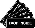 Signs ByLITA Standard FACP Inside Sign | Fire Safety Signage (Black) - Small 5 Pack