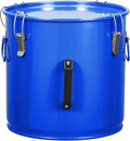 PioneerWorks Fryer Grease Bucket, 8 Gal Fryer Oil Bucket with Lid, Oil Disposal Caddy, Coated Carbon Steel Oil Filter Pot with Rust-Proof Coating, Oil Transport Container with Lock Clips, Filter Bag