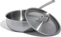 Made In Cookware - 3 Quart Stainless Steel Saucier Pan - 5 Ply Stainless Clad - Professional Cookware - Crafted in Italy - Induction Compatible