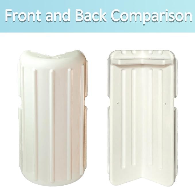 XIALUO Dock Corner Bumper Fender Inflatable Dock Protection White/Black 8"x16" Protect Docks and Ships from Damage Caused collisions