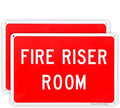 2-Pack Fire Riser Room Sign, 10"x 7" .04" Aluminum Reflective Sign Rust Free Aluminum-UV Protected and Weatherproof