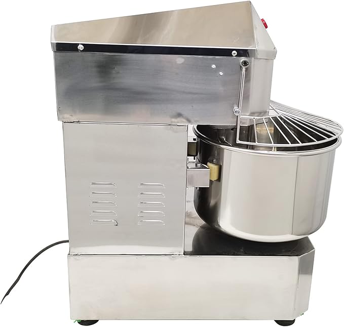 Commercial Stand Dough Mixer, 30L Dual Rotating Dough Blender Kneading Machine with 2 Speeds Adjustable, All Stainless Steel Dough Mixing Machine, Baking Equipment for Bakery Pizzeria
