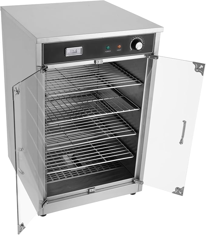 5-Tier Food Warmer, 600W Commercial Food Warmer Display Electric Heating Pizza Pastry Warmer Display Case 85-185℉ for Buffet Restaurant Countertop Catering Hot Box Warming Holding Cabinet