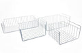 Modern Home Under Shelf Wire Storage Baskets – Hanging Organizer Rack for Cabinet, Pantry, or Closet – White Metal Basket for Kitchen, Towels, or Office – No Tools Required (Set of 4)