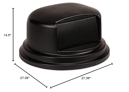 SPARTA Bronco Waste Container Trash Can Lid for Disposal, 44 To 55 Gallons, Black