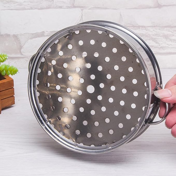 Sosoport 2-tier Stainless Steel Cooking Steamer with Cover Thickened Food Steamer for Home Kitchen Multi-functional Dumpling and Bun Small Commercial Size for Breakfast and Dim Sum
