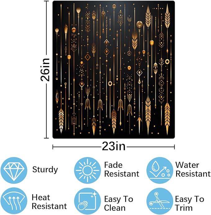 Arrows Boho Dishwasher Magnet Cover for Door Front, Dishwasher Panel Decal Reuseable Refrigerator Magnet Cover Decal Fridge Stickers Home Decor, 23 x 26 Inch