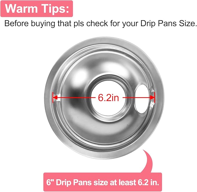 LXun Upgraded 2 Pack MP15YA 6" Electric Range Burner Element Unit Set, Electric Stove Burners Replacement for Kenmore & Maytag & Norge & Whirlpool, Fit MP22YA Range Stove Burner Top Surface Element