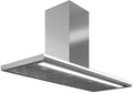 Futuro Futuro WL48STREAMLINE Wall Mount Range Hood, Stainless Steel/White, 48x19x22-42", LED Light, 940 CFM, 0.5-3.2 Sones, Dishwasher-Safe Filters