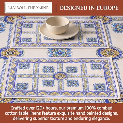 Maison d' Hermine Placemats Set of 4 Reusable 100% Combed Cotton (13"x19")