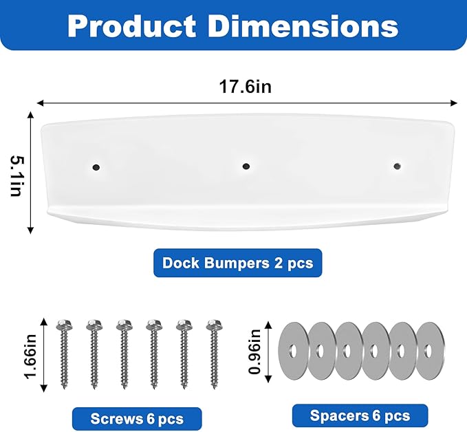 Dock Fender Bumpers, Boat Dock Bumpers Straight-Edge Marine Fenders Side Guard