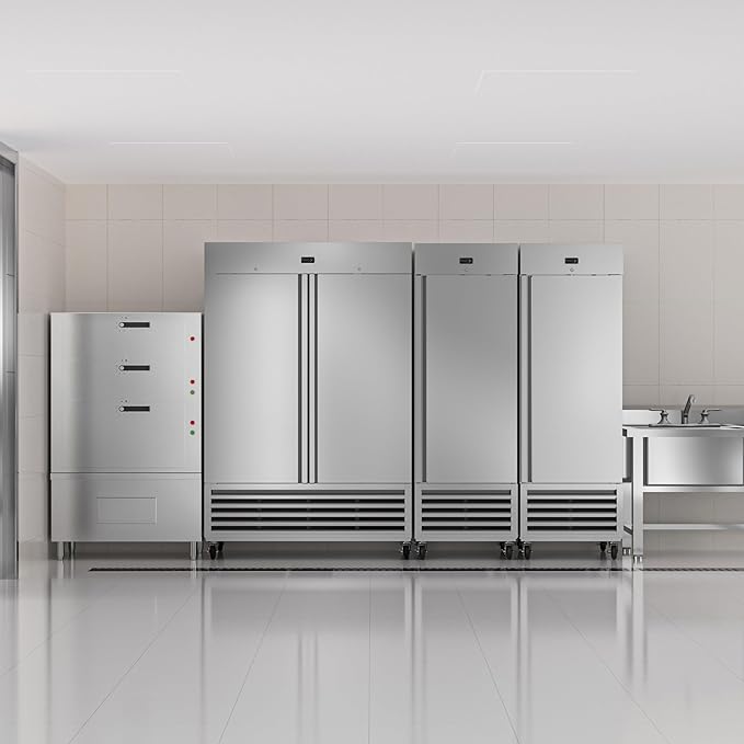 27" W Commercial Freezer, 21 Cu.ft Stainless Steel Reach-in Upright Freezer with Single Solid Door and 3 Adjustable Shelves for Restaurant, Commercial Kitchen, ETL Approved