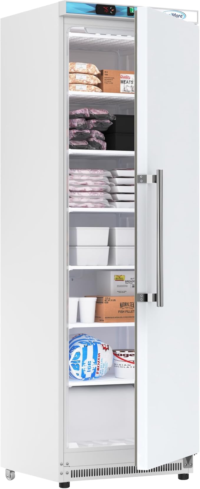 KoolMore 12 Cu. ft. Commercial Reach-in Freezer in White Manual Defrost (KM-FMD12WH)