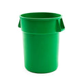 PRO&Family Commercial Round Trash Can, Ingredient Bin, Heavy-Duty Plastic, Anti-Static, Kitchen, Office, Outdoor Use (Green, 44 Gallon)