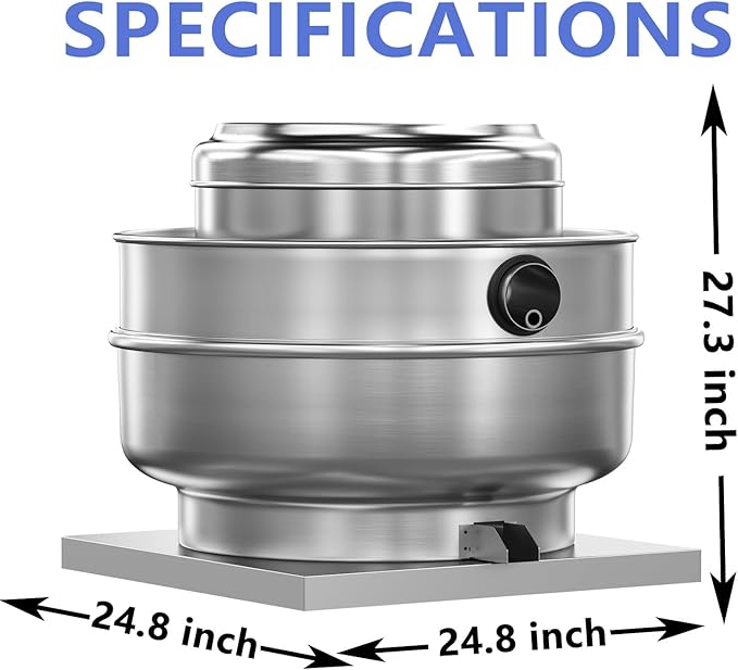 Direct Drive Centrifugal Upblast Exhaust Fan- Restaurant Hood Grease Rated Exhaust Fan 1.5HP 110 Volt Single Phase Motor 5000 CFM, ETL Listed