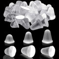 Pangda 32 Pcs Cone Shaped Clear Rubber Bumpers Self Adhesive Rubber Feet Spacers Conical Clear Bumpers Pad for Computer Audio Equipment Cutting Boards Picture Frames Cabinet Door 3 Sizes
