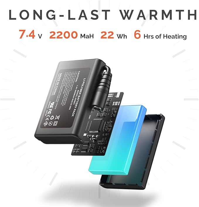 Heated Gloves for Adults - Rechargeable Battery, 3 Heat Settings, Water Resistant Touchscreen Compatible for Women Men Winter Sports, Motorcycling, Hunting Outdoor Activities