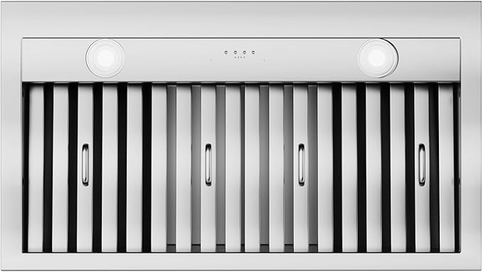 CT Copper Tailor Built-in Range Hood Insert/Liner 30 Inch, 610 CFM Vent with 4-Speed Fan, LED Light, Dishwasher-safe Baffle Filter,Stainless Steel