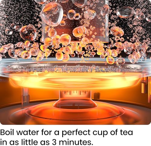 Chefman Electric Kettle with Tea Infuser, Compact 1L (4 Cups), 1500W, Removable Lid for Easy Cleaning, Boil-Dry Protection, Stainless Steel Filter, BPA Free, Auto Shut Off, Small Electric Tea Kettle - Image 2
