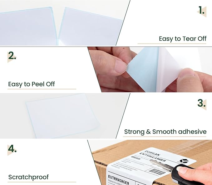 500 Fanfold 4" x 6" Direct Thermal Labels Shipping Labels with Perforated Line,Commercial Grade,Permanent Adhesive for Rollo, Zebra, Jadens, Nelko, Munbyn, Phomemo