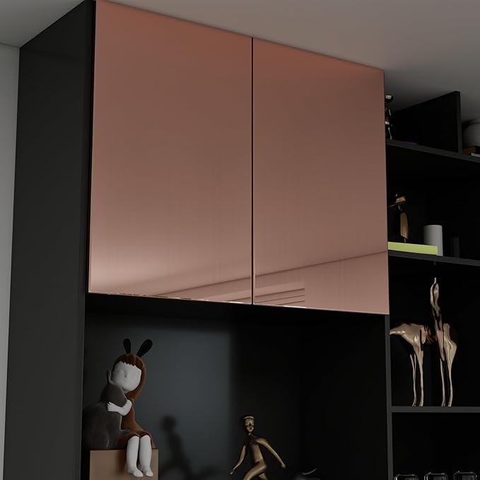 Rose Gold Contact Paper Peel and Stick Countertop Contact Paper Self-Adhesive Waterproof DIY Decor Wallpaper for Kitchen Backsplash Fridge and Cabinets A Set of 23.6"x120"