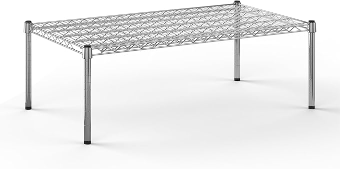 24''W x 42''L x 14''H Chrome Plated Wire Dunnage Rack | Off The Floor Storage
