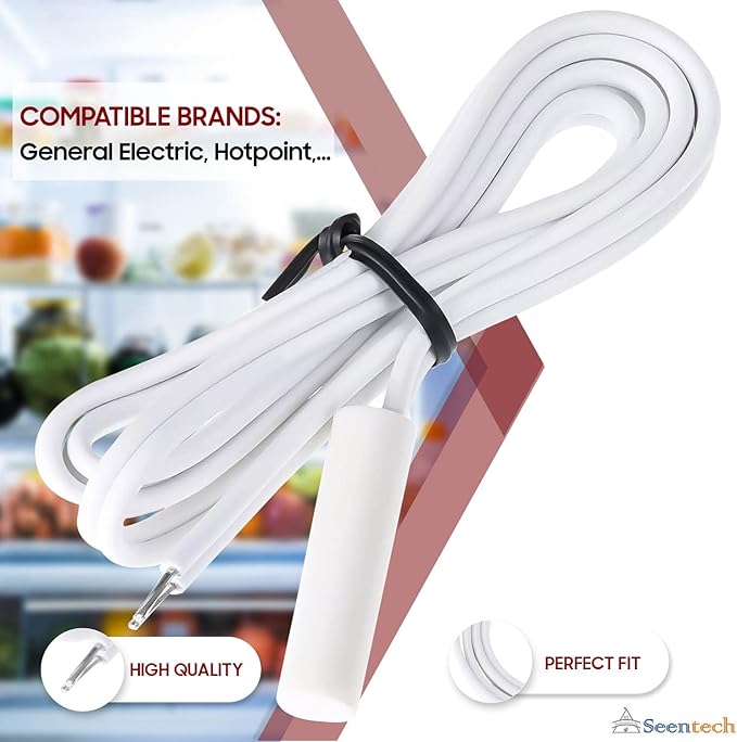 WR55X10025 Refrigerator Temperature Sensor by Seentech - Compatible with GE, Hotpoint Refrigerators & Freezers - Replaces AP3185407, 914093, AH304103, EA304103, PS304103 (Pack 2)