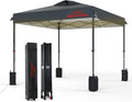 12x12 Pop Up Canopy, Easy Up Canopy Tent, Heavy Duty Tents for Parties, One Person Set Up Event Tent, Grey