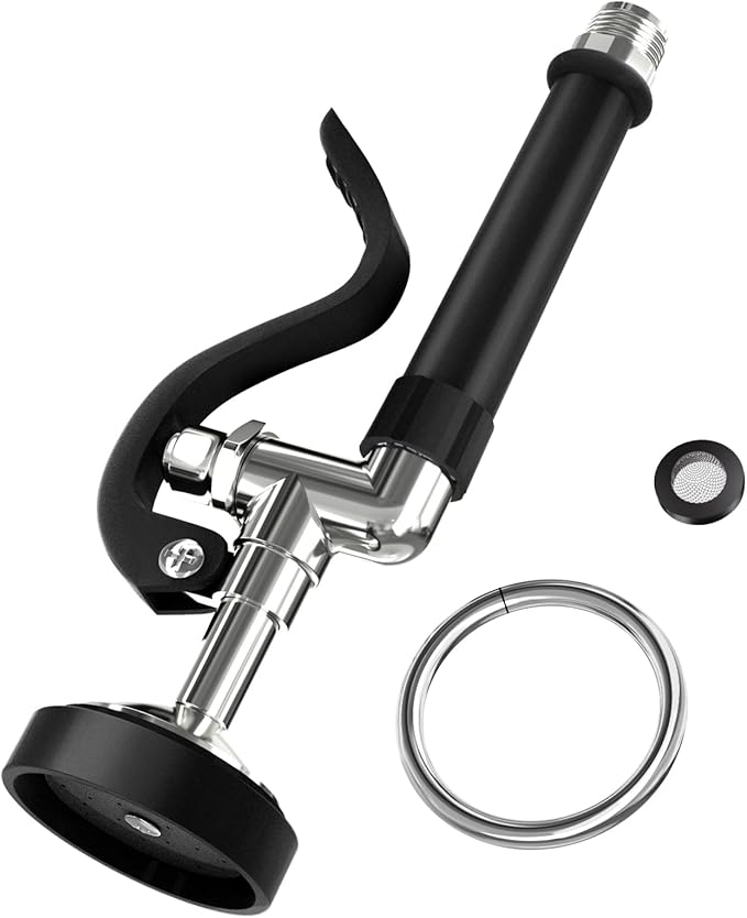 Dishwash Pre Rinse Sprayer for Kitchen: BESTJEEF Commercial Sink Faucet Spray Valve Head Replacement - High Pressure Pre-Rinse Sprayer Assembly for Restaurant Cleaning