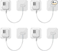 Refrigerator Lock (4 Pack), Heavy Duty Combination Fridge Lock, for Fridge, Cabinets, Window, Drawers and Child Safety Cabinet Lock, Strong Non-Marking Adhesive No Drilling (White)