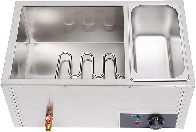 Steam Table Food Warmer Bain Marie Buffet Warmer, 850W 3-Pan Catering Buffet Warmers, 22Qt Electric Commercial Food Warmer with Lids, 86℉-185℉ Temp Control for Parties, Hotels, Restaurants