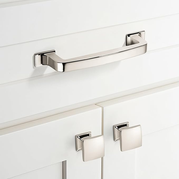 kHTumeWare 10 Pack 5 Inch Cabinet Handles - Polished Nickel Kitchen Hardware - Pulls and Drawer Handles for Cabinets