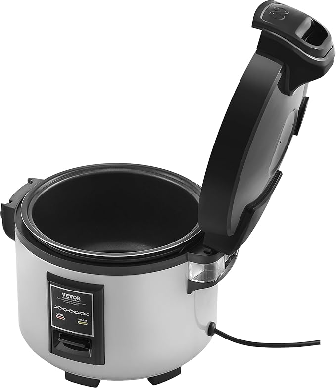 VEVOR Commercial Rice Cooker, 60-Cup Rice Cooker, 13.74 Qt / 13 Liter Large Rice Cooker and Warmer with Nonstick Inner Pot, Fast Cooking and 12-Hour Keep Warm, with Rice Cup and Paddle, for Restaurant
