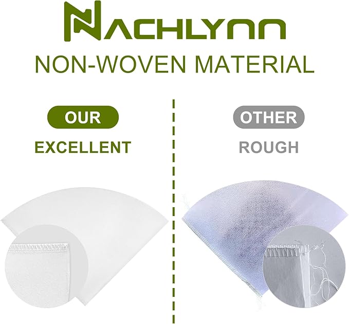 NACHLYNN 50pcs Fryer Oil Filter 4.5 Inch Cooking Oil Filter Non Woven Filter Cones Grease Filter Cones Kitchen Oil Filters Maple Syrup Filters Beeswax Filters for Restaurant Kitchen Cafe Hotel