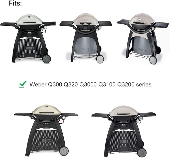 For Weber Q Griddle, 6506 Cast Iron Griddle for Weber Q300 Q320 Q3000 Q3100 Q3200 Series Gas Grills Parts, Grill Griddle Insert for weber 57060001 586002 426001 56010049 404341, 17.8" x 12.4"