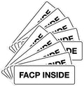 Signs ByLITA Standard FACP Inside Sign | Fire Safety Signage (White) - Medium 10 Pack