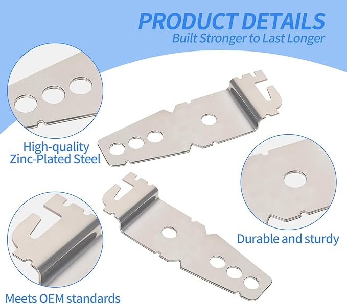 2 Pack Dishwasher Mounting Bracket,Metal Replacement for WP8269145, WP8269145VP, AP3039168, PS393134 Undercounter Dishwasher Bracket Compatible with Most Dishwasher Models
