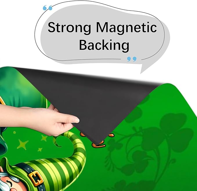 St Patrick Green Gnome Dishwasher Magnet Cover Magnetic Dishwasher Decorative Cover Front Dishwasher Door Covers Reuseable Dishwasher Covers Decal for Kitchen Home Decorative
