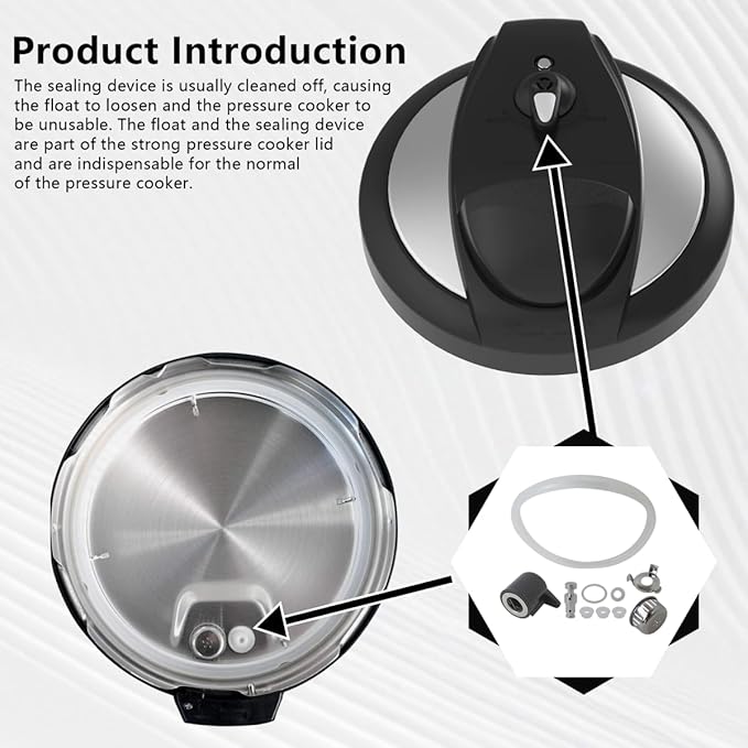 Replacement Parts Set, Pressure Cooker Accessories, for Instant Pot Lux 5, 6 Quart Qt IP-LUX50 IP-LUX60, Set or 10 by YTXXDEUS