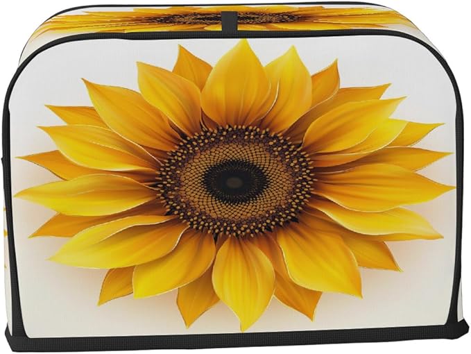 Toaster Cover 4 Slice, A Sunflower Anti Dust Protector for Bread Maker, Waterproof Kitchen Appliances Accessories