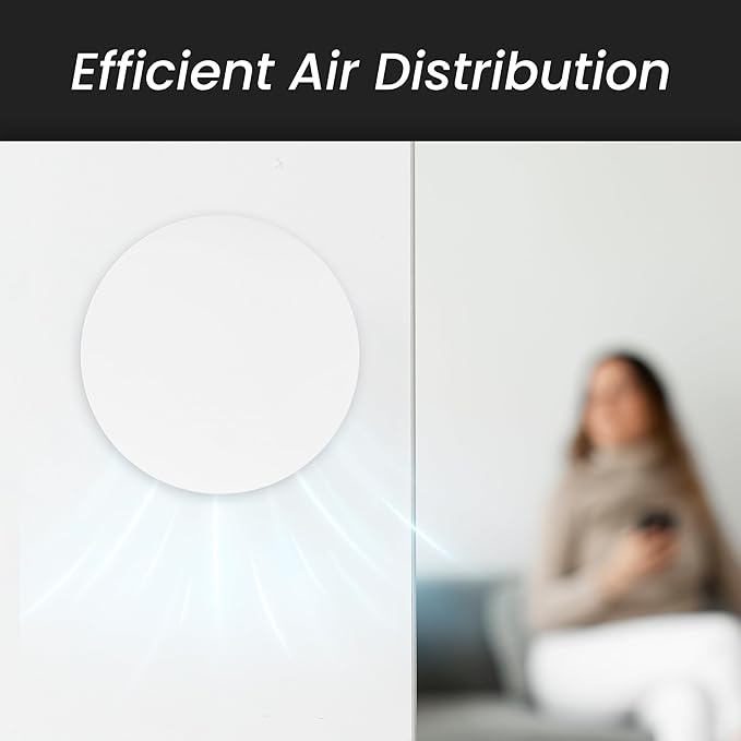 Repa Market 5" Inch Round Plastic Air Vent Diffuser – HVAC Duct Air Intake and Exhaust Circular Vent Cover - Adjustable Vent for Home - Wall Airflow Diffuser - Round Ceiling Diffuser - AC Vent