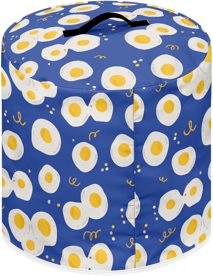 Flashideas Cute Egg Yolk Pressure Cooker Cover for Women Dust Protection Insulated Rice Cooker Cover with Easy to Clean Lining Kitchen Appliances Dust Cover with Pockets for Instant Pot 6 Quart