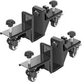 Industrial Black Alloy Steel Door Installation Tool, 4-Caster Wheels, 500 Pound Load Capacity, Adjusts 1.2" to 2.1" Thick Doors