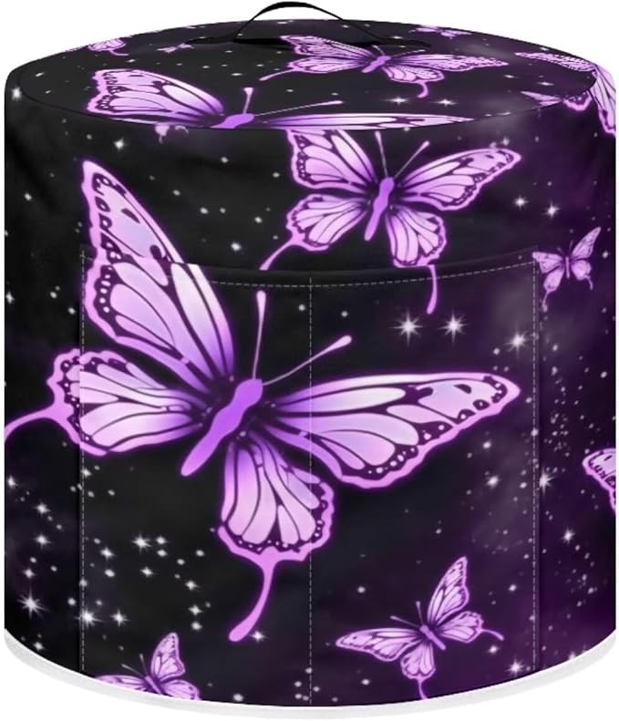Purple Butterfly Dust Cover Compatible with 6 qt Instant Pot and Extra Accessories, for Electric Pressure Cooker Rice Cooker and Air Fryer Insulated Protector Cover Keep Appliance Clean