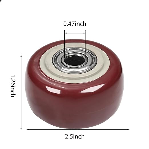 2.5 Inch Caster Wheels Heavy Duty Lockable Bearing Plate 4 PCS Shelf Replacement for Platform Trucks Cart Furniture Workbench up to 220LBS/100KG