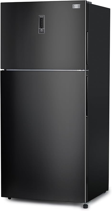 BLACK+DECKER 16.4 Cu. Ft. Top Mount Refrigerator with Freezer, 2 Door Fridge with Separate Temperature Controls, Auto Defrost, Full Size Kitchen Appliance For Homes and Apartments, BR1640KB, Black