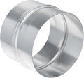 QWORK 5" Metal Duct Connector, Straight Pipe Coupler, Two-Hole Duct Connector, Round Ventilation Extension Fitting for HVAC Systems