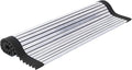 304 Stainless Steel Rollable Cutting Board – Space-Saving Over-the-Sink Workstation for RVs and Small Kitchens – Rust-Proof Heat Resistant Dishwasher Safe Non-Slip Multi-Use Prep Mat (17.8" L x 13" W)